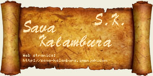 Sava Kalambura vizit kartica